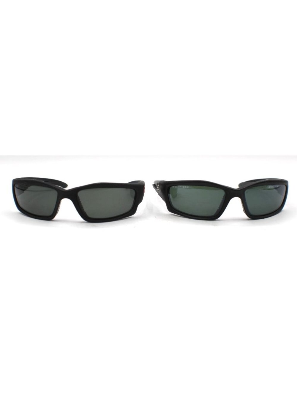 Lot 2 Edge Eyewear Kazbek Safety Wrap Around Sunglasses Black and Polarized Lens